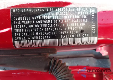 2014 Volkswagen Beetle 2.5L z USA, uszkodzony, nr VIN 3VWHX7AT8EM607412